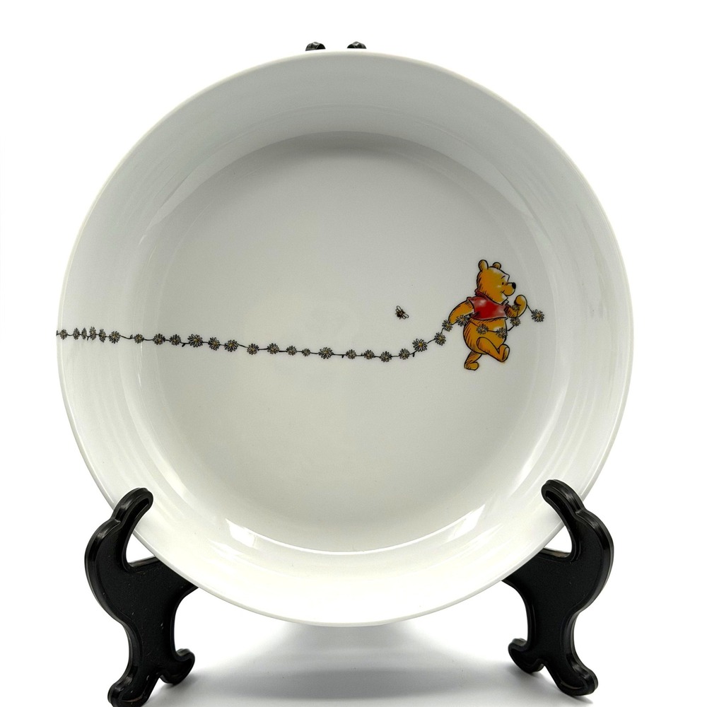 Disney Winnie the Pooh Pasta Bowl White 8.5" Good Daisy Bee Ceramic